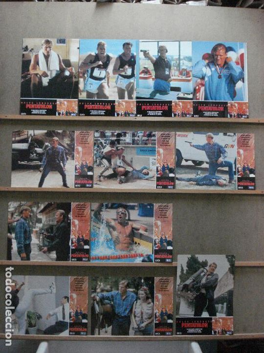 Cinema: ABH82 PENTATHLON DOLPH LUNDGREN SET COMPLETO DE 12 FOTOCROMOS ORIGINAL ESTRENO