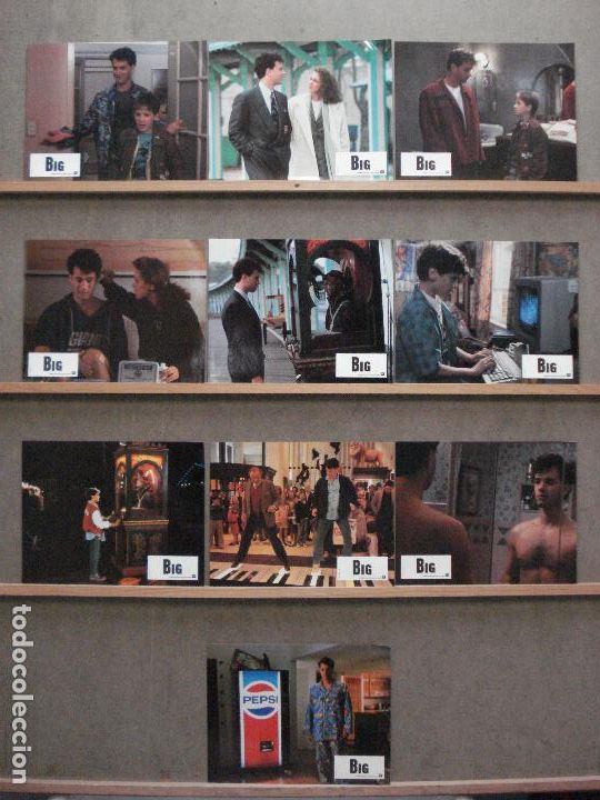 Cinema: ABH84 BIG TOM HANKS SET COMPLETO 10 FOTOCROMOS ORIGINAL FRANCES
