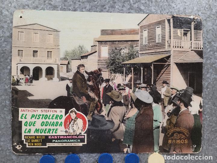 Cin&eacute;ma: El pistolero que odiaba la muerte. Anthony Steffen, Richard Wyler, Luisa Baratto.FOTOCROMO DE CARTON