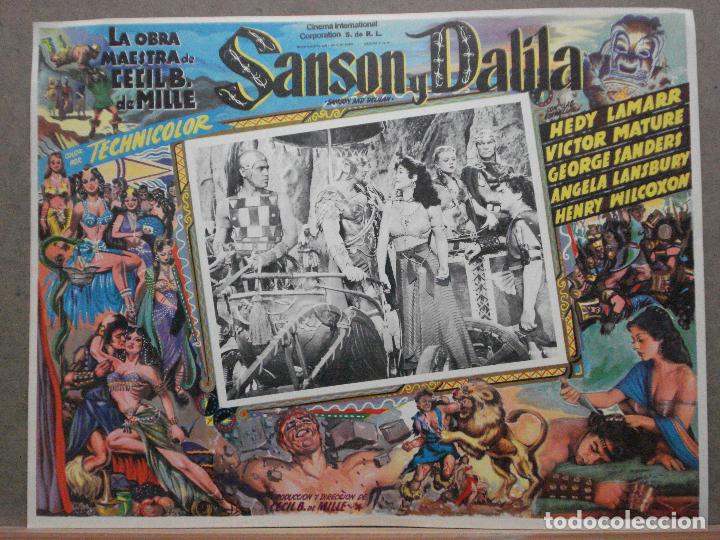 Cinema: ABJ38 SANSON Y DALILA HEDY LAMARR VICTOR MATURE DE MILLE LOBBY CARD ORIGNAL MEJICANO