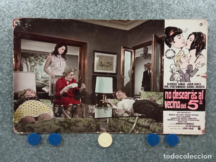 Cin&eacute;ma: No desear&aacute;s al vecino del quinto. Alfredo Landa, Jean Sorel,. FOTOCROMO DE CARTON