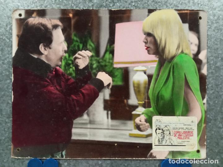 Cin&eacute;ma: C&oacute;mo librarse de una esposa molesta. Jean-Louis Trintignant, Mireille Darc. FOTOCROMO DE CARTON