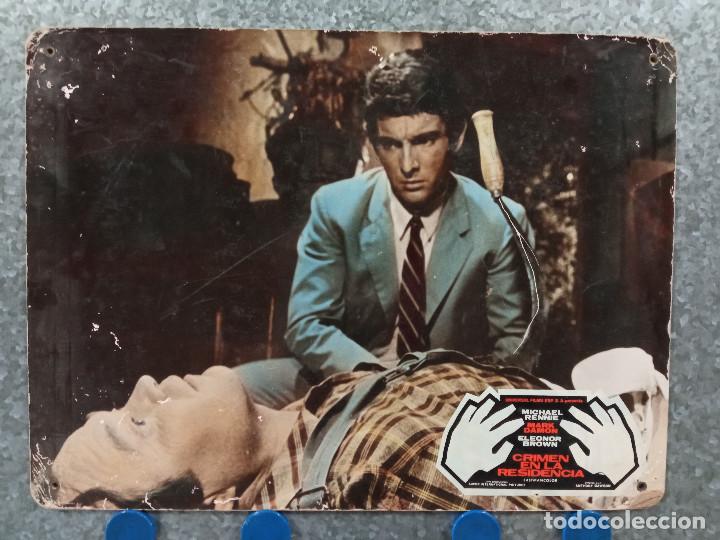 Cin&eacute;ma: Crimen en la residencia. Mark Damon, Eleonora Brown, Mich Rennie. FOTOCROMO DE CARTON TERROR GIALLO