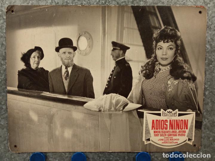 Cine: Adi&oacute;s, Nin&oacute;n. Mar&iacute;a Esquivel, &Aacute;ngel Jord&aacute;n, Santiago Rivero, Tony Soler. FOTOCROMO DE CARTON