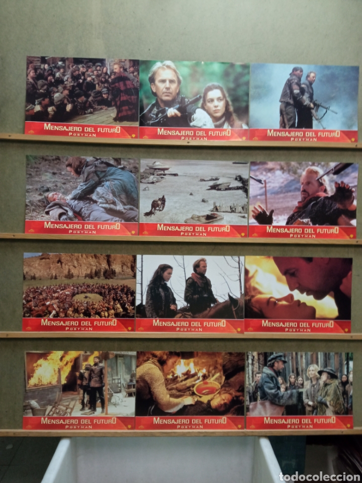Cinema: SCDO 256 MENSAJERO DEL FUTURO the postman KEVIN COSTNER SET 12 FOTOCROMOS ORIGINAL ESTRENO