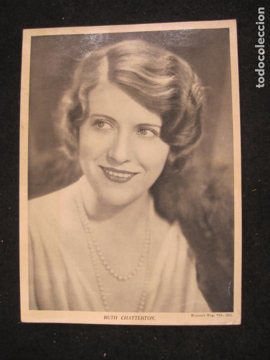 Cine: RUTH CHATTERTON-FOTOGRAFIA ANTIGUA GRANDE-VER FOTOS-(K-4236)