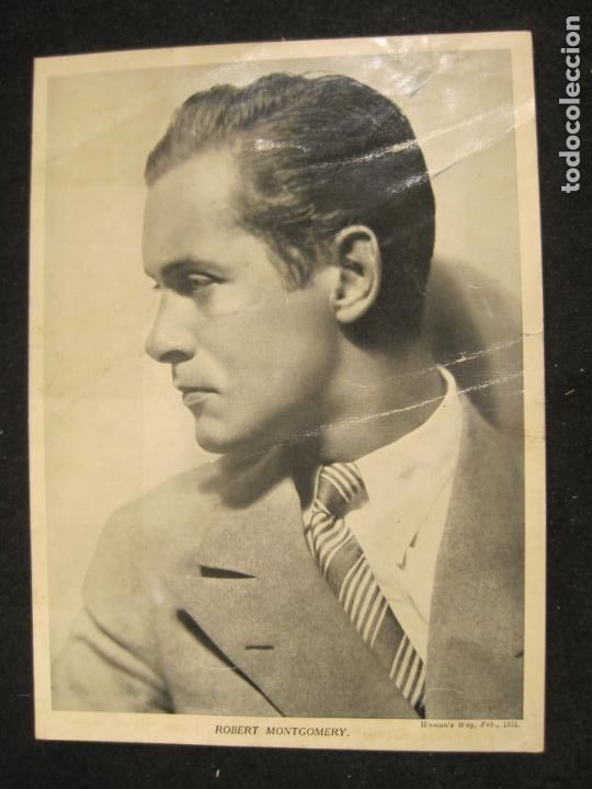 Cine: ROBERT MONTGOMERY-FOTOGRAFIA ANTIGUA GRANDE-VER FOTOS-(K-4237)