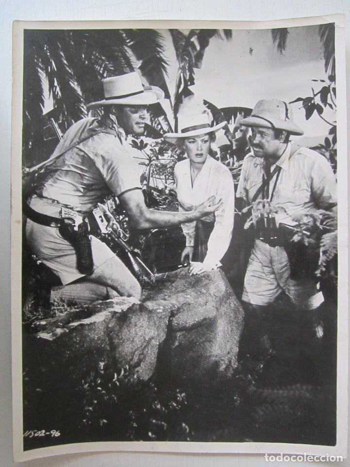 Cine: FOTO INEDITA DE 18X24 DE CUANDO RUGE LA MARABUNTA 1955 CON CHARLTON HESTON Y ELENOR PARKER