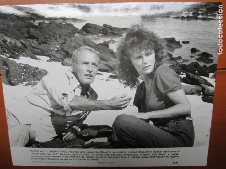 Cine: el dia del fin del mundo when time ran out - foto original b/n - paul newman jacqueline bisset
