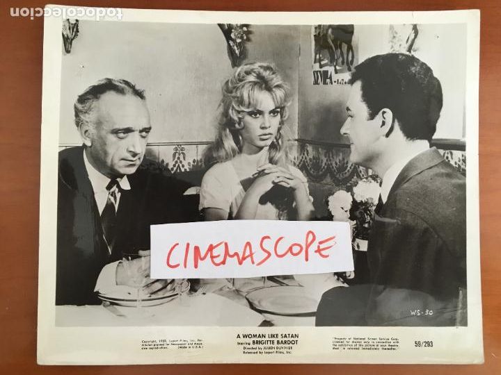 Cine: brigitte bardot a woman like satan foto b/n original antigua