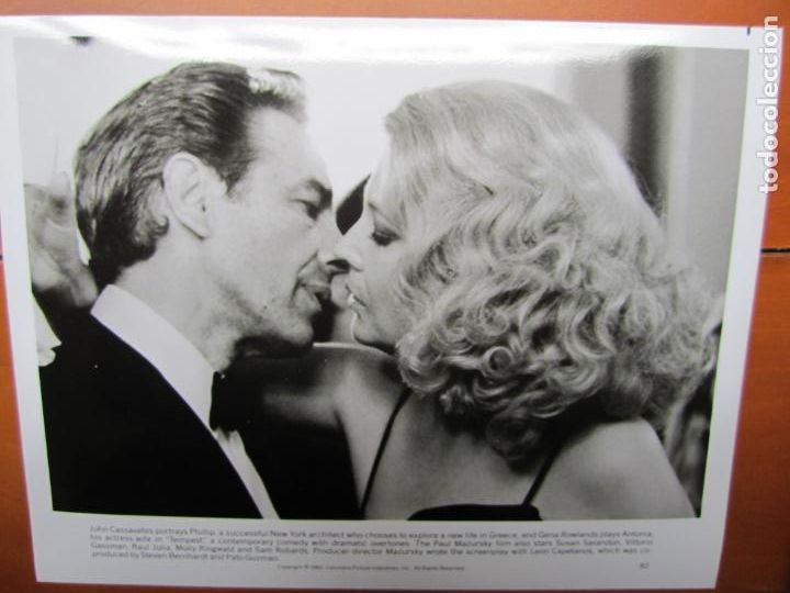 Cine: la tempestad tempest - foto original b/n - john cassavettes gena rowlands Shakespeare