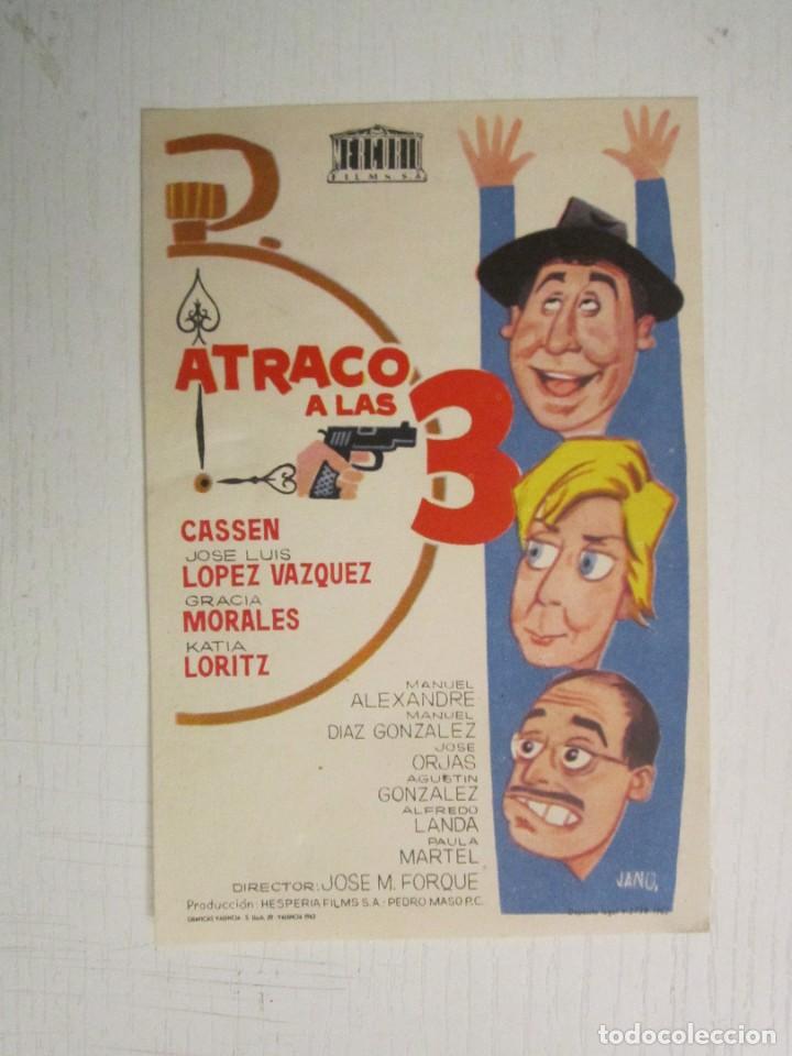Cine: CARTEL DE CINE DE 10X14 DE ATRACO A LAS 3