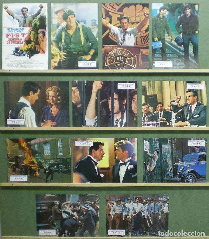 Cine: TR36D FIST SIMBOLO DE FUERZA SYLVESTER STALLONE SET COMPLETO 12 FOTOCROMOS ORIGINAL ESTRENO