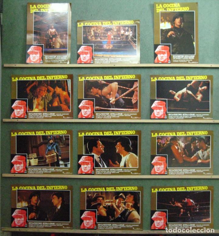 Cine: VR38D LA COCINA DEL INFIERNO SYLVESTER STALLONE SET COMPLETO 12 FOTOCROMOS ORIGINAL ESTRENO