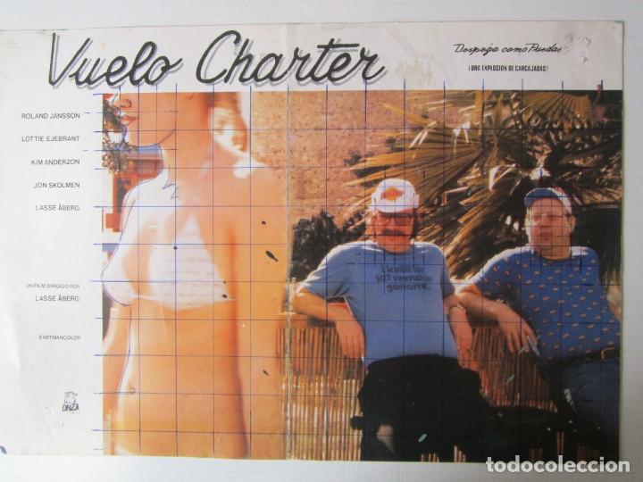 CARTEL GUIA DE CINE DE 24X34 DE VUELO CHARTER (Cine - Fotos, Fotocromos y Postales de Películas)