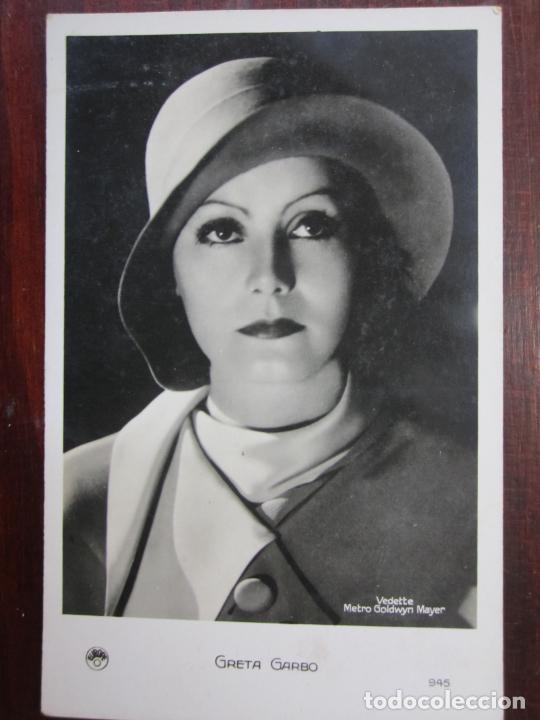 Cine: greta garbo - postal original - hollywood actress - metro goldwyn mayer