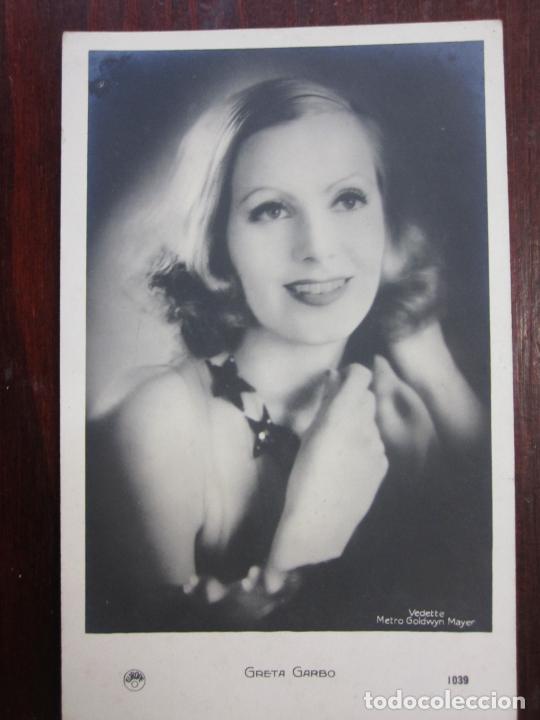 Cine: greta garbo - postal original - hollywood actress - metro goldwyn mayer