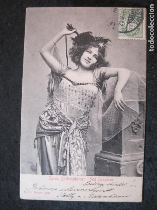 Cine: GERDA CHRISTOPHERSEN VED BOSPORUS-REVERSO SIN DIVIDIR-POSTAL ANTIGUA-(85.621)