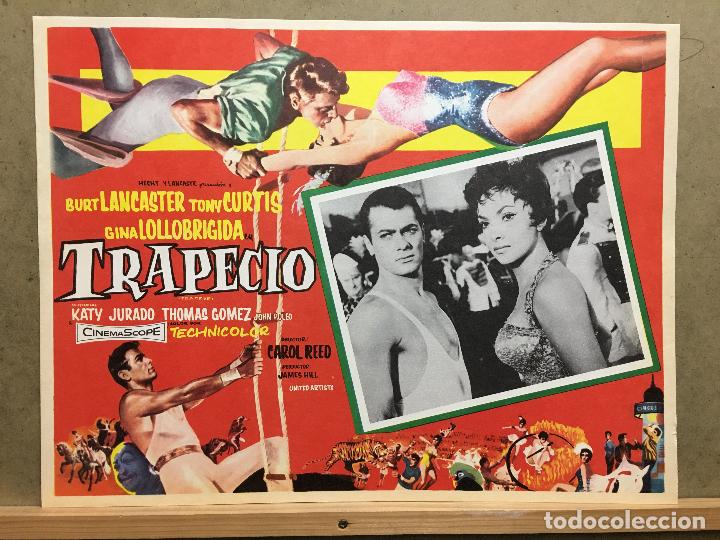 Cinema: ABK95 TRAPECIO BURT LANCASTER GINA LOLLOBRIGIDA TONY CURTIS LOBBY CARD ORIGINAL MEJICANO