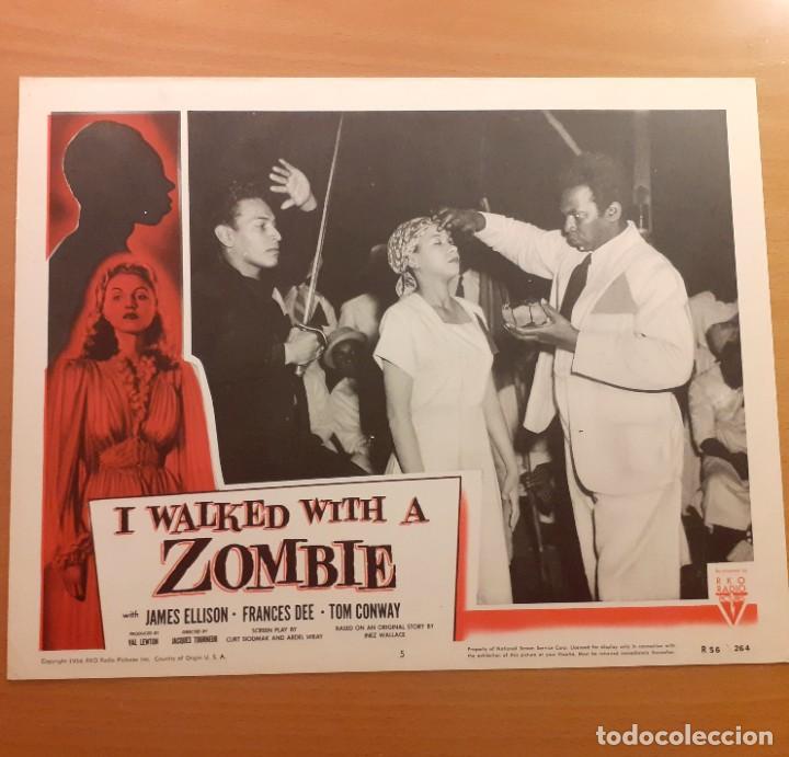 Cinema: I WALKED WITH A ZOMBIE 2 FOTOCROMOS ORIGINALES REPOSICI&Oacute;N 1956 USA EN PERFECTO ESTADO
