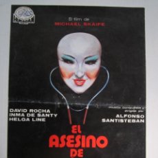 Cinema: GUIA CARTEL DE 20X30 EL ASESINO DE MUÑECAS CON INMA DE SANTY Y HELGA LINE. Lote 300847263