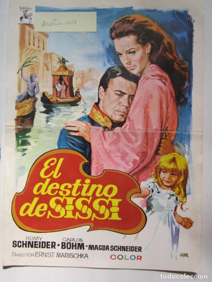Cine: GUIA CARTEL DE 20x30 EL DESTINO DE SISSI AU. 1957 CON ROMY SCHNEIDER Y CARLOS BOHM