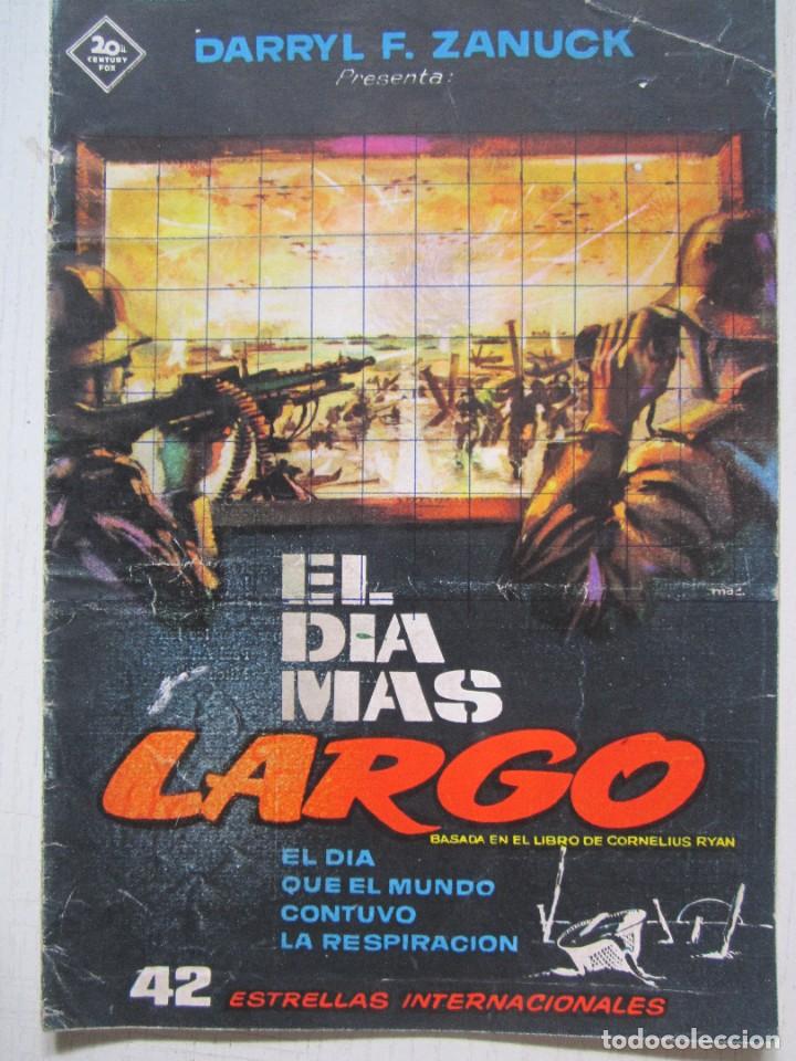 Cine: GUIA CARTEL DE 20x14 EL DIA MAS LARGO CON JOHN WAYNE R. MITCHUM H.FONDA R.BURTON ETC