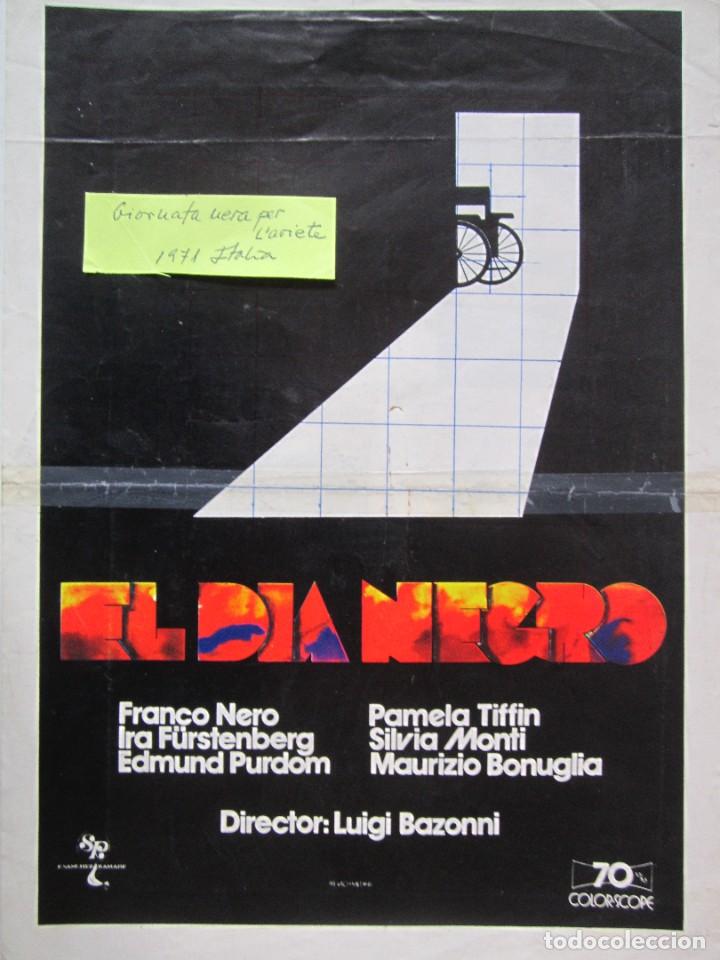 Cine: GUIA CARTEL DE 20x14 EL DIA NEGRO IT.1971 CON FRANCO NERO Y PAMELA TIFFIN