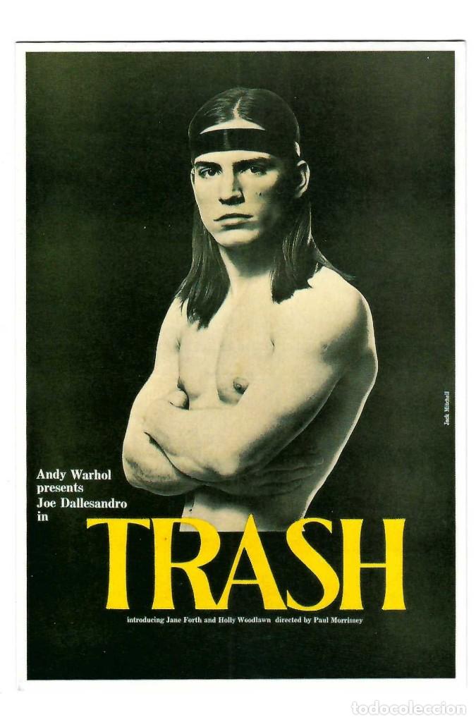 Cine: POSTAL- CINEMA. PEL&Iacute;CULAS.- TRASH. ANDY WARHOL. MOVIE ART POSTCARDS- SIN CIRCULAR
