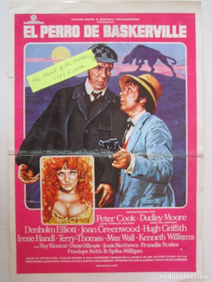 Cine: GUIA CARTEL DE 20 X30 El PERRO DE BASKERVILLE R.U. 1978 DE PAUL MORRISEYCON PETER COOK Y DUDLEY MOOR