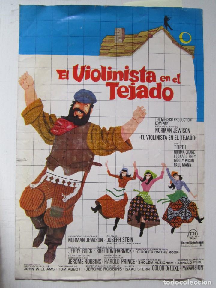 Cine: GUIA CARTEL DE 20X30 EL VIOLINISTA EN EL TEJADO USA 1971 DE NORMAN JEWISON CON TOPOL Y NORMA CRANE