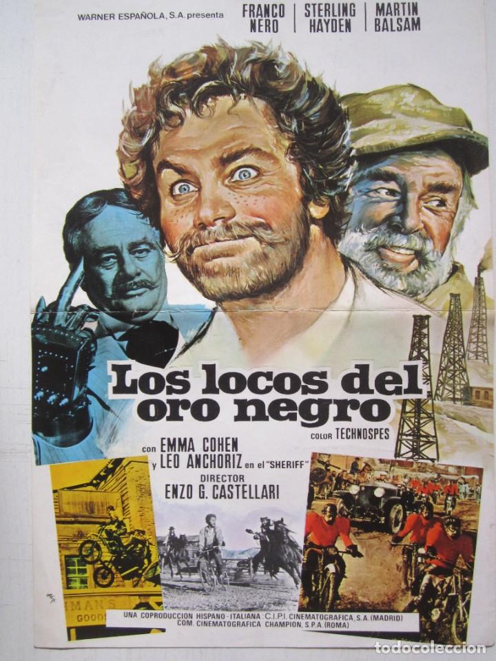 Cine: GUIA CARTEL DE 20X30 LOS LOCOS DEL ORO NEGRO DE G. CASTELLARI CON FRANCO NEROY EMMA COHEN
