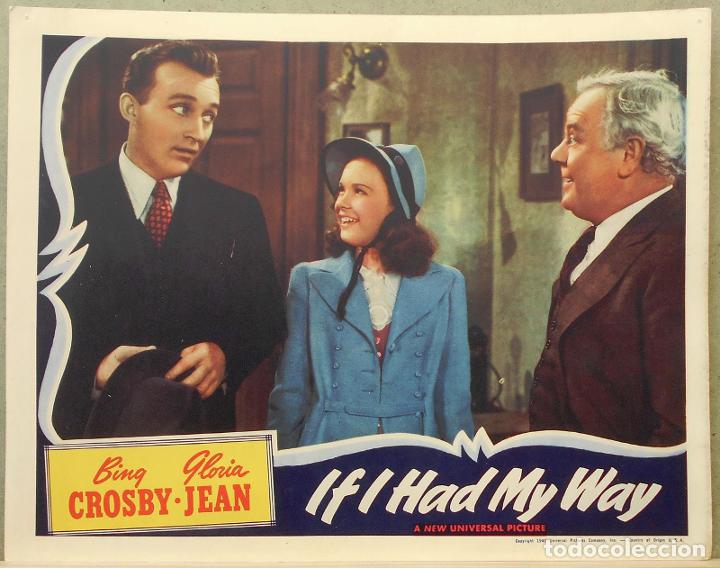 Cinema: LCJ 132D CON LA MUSICA A OTRA PARTE BING CROSBY GLORIA JEAN FOTOCROMO LOBBY CARD ORIGINAL AMERICANO
