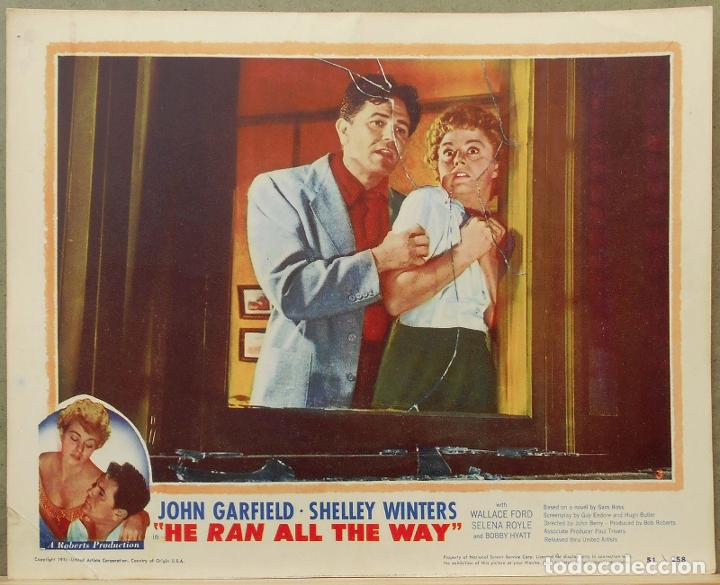Cine: LCJ 170D YO AME A UN ASESINO JOHN GARFIELD SHELLEY WINTERS FOTOCROMO LOBBY CARD ORIG AMERICANO