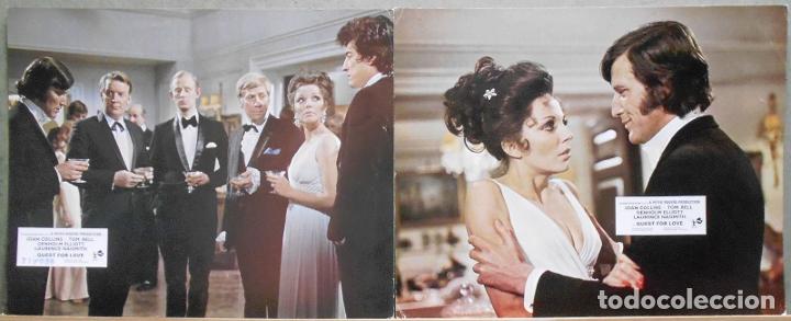 Cine: LCJ 316D EN BUSCA DEL AMOR JOAN COLLINS TOM BELL 2 FOTOCROMOS LOBBY CARD ORIGINAL INGLES