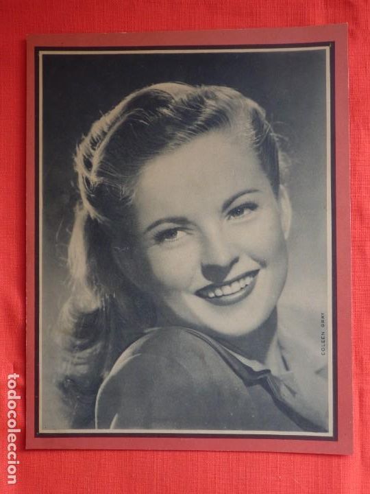 Kino: Coleen Gray impecable fotograf&iacute;a original a&ntilde;os 30 enmarcada en rojo tama&ntilde;o 20x26 cm