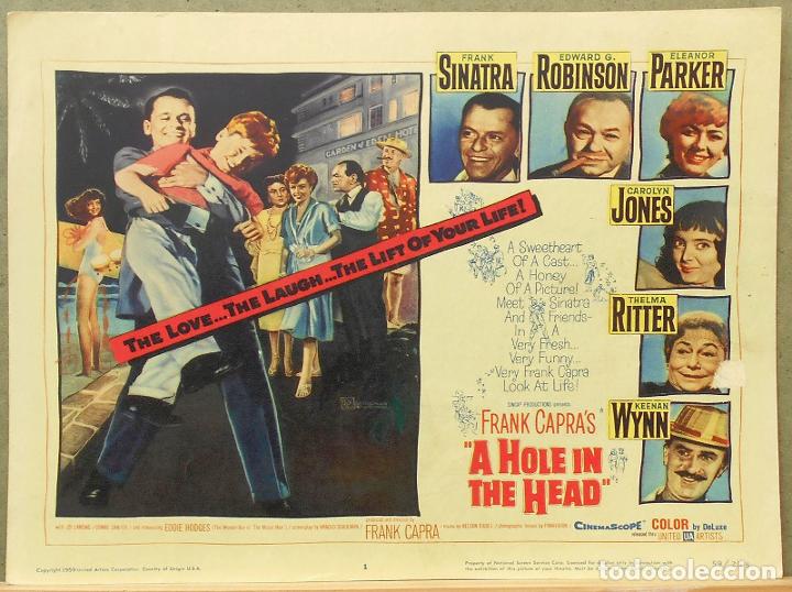 Cine: LCJ 450D MILLONARIO EN ILUSIONES FRANK SINATRA CAPRA FOTOCROMO LOBBY TITLE CARD ORIG AMERICANO