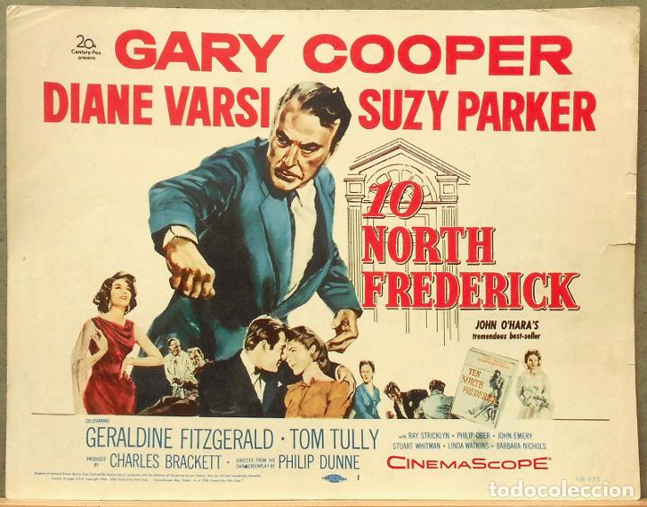 Cine: LCJ 473D 10 CALLE FREDERICK GARY COOPER SUZY PARKER FOTOCROMO LOBBY TITLE CARD ORIGINAL AMERICANO