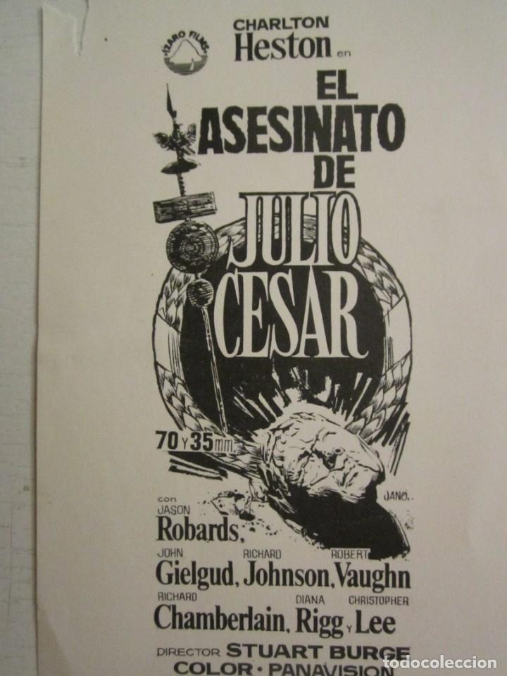 Cine: CARTE DE CINE DE 9X15 CM EL ASESINATO DE JULIO CESARDE STUART BURGE CON CHARLTON HESTON
