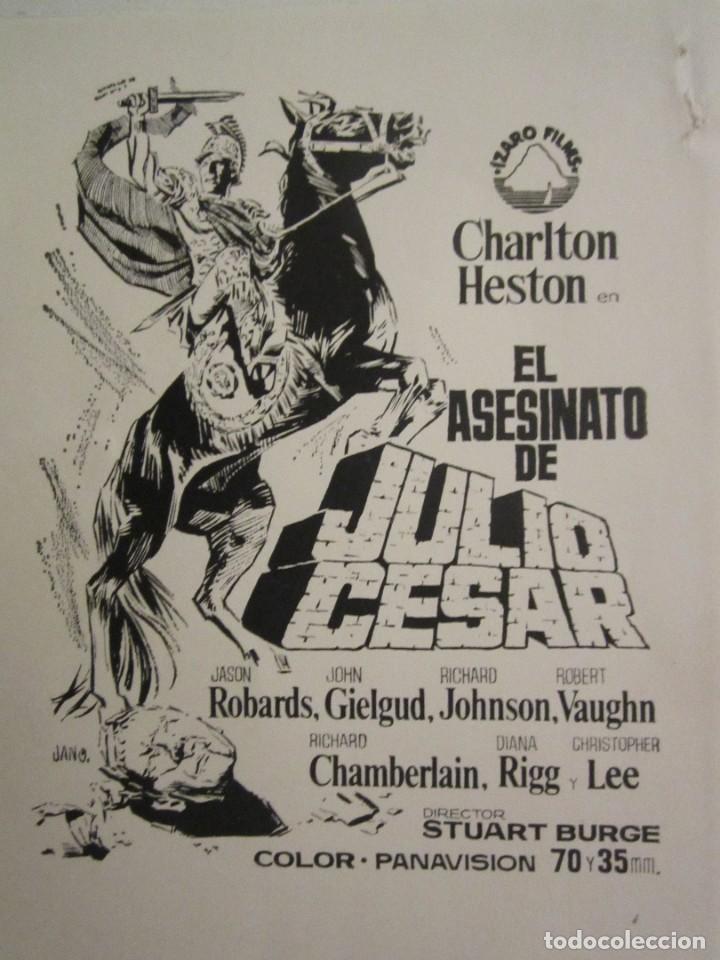Cine: CARTE DE CINE DE 12X16 CM EL ASESINATO DE JULIO CESARDE STUART BURGE CON CHARLTON HESTON