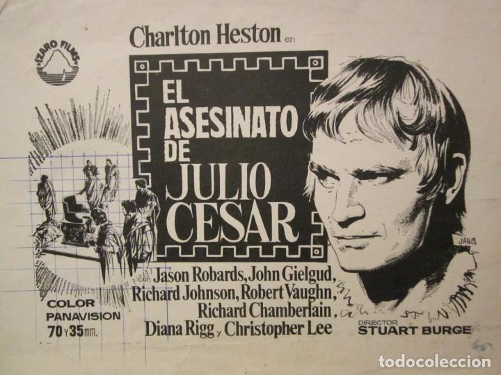 Cine: CARTE DE CINE DE 18X23 CM EL ASESINATO DE JULIO CESARDE STUART BURGE CON CHARLTON HESTON