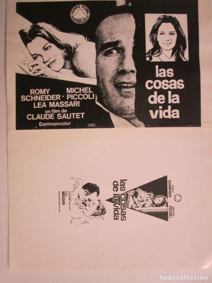 Cine: CARTEL DE CINE DE 22X31 CM. LAS COSAS DE LA VIDA DE CLAUDE SAUTET CON ROMY SCHNEIDER, MICHEL PICCOLI