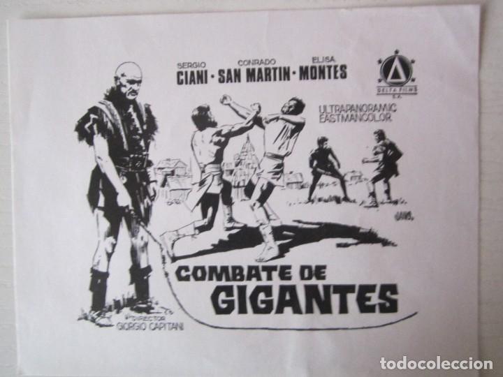 Cinema: CARTEL DE CINE 10X13 COMBATE DE GIGANTES DE G.CAPITANI CON EISA MONTES Y C.SAN MARTIN