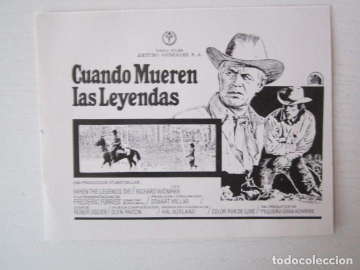 Cinema: CARTEL DE CINE DE 9X12 CUANDO MUEREN LAS LEYENDAS CON RICHARD WIDMARK Y FREDERIC FORREST