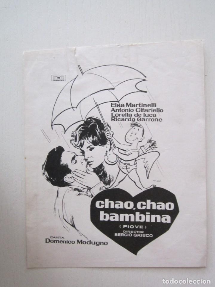 Cinema: CARTEL DE CINE DE 13X16CHAO, CHAO BAMBINA CON ELSA MARTINELLI