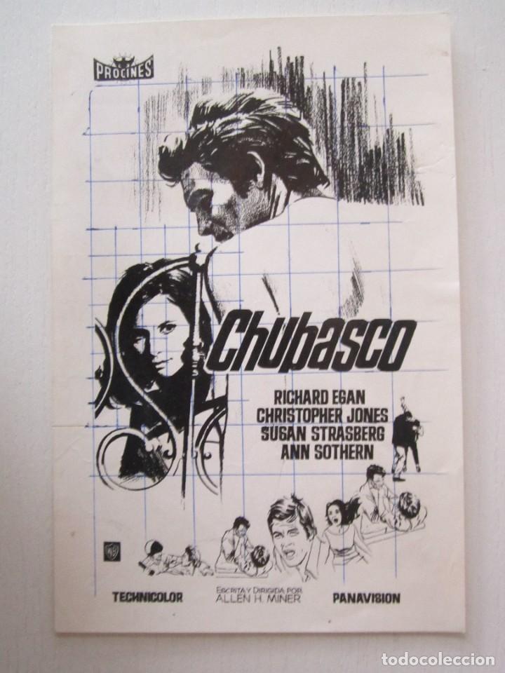 Cinema: CARTEL DE CINE DE 12X18 CHUBASCO CON RICHARD EGAN Y CHRISTOPHER JONES