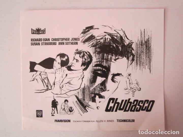 Cinema: CARTEL DE CINE DE 14X17 CHUBASCO CON RICHARD EGAN Y CHRISTOPHER JONES
