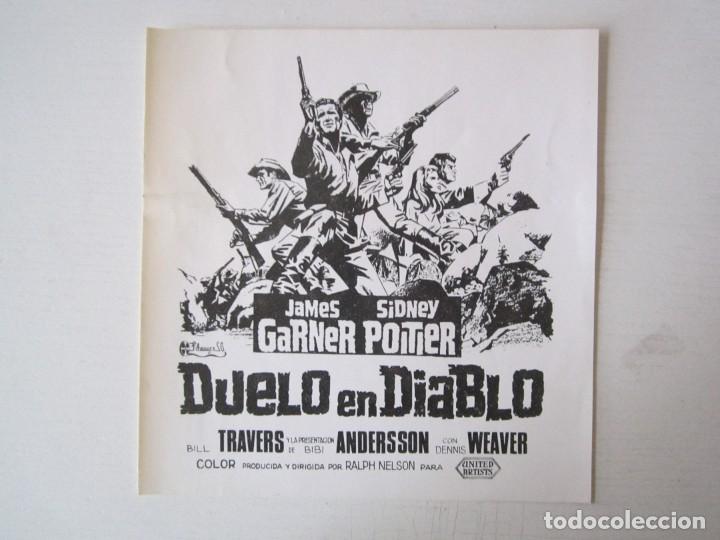 Cinema: CARTEL DE CINE DE 17X17 DUELO EN DIABLO DE RALPH NELSON CON JAMES GARNER Y SIDNEY POITIER