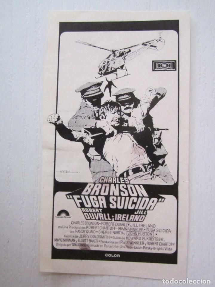 Cinema: CARTEL DE CINE DE 6X12 CM FUGA SUICIDA CON CHARLES BRONSON Y JILL IERELAND