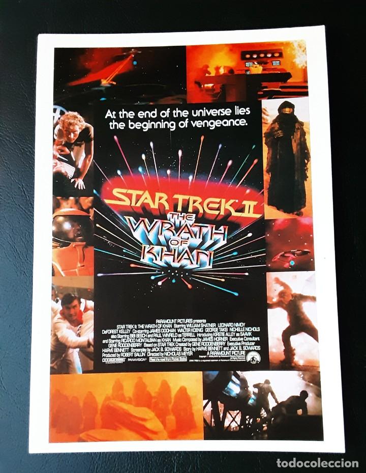Cine: STAR TREK II, THE WRATH OF KHAN, POSTAL AMERICANA impresa en 1990